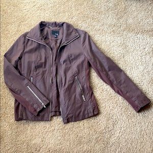 Brown Zip Up Leather Jacket